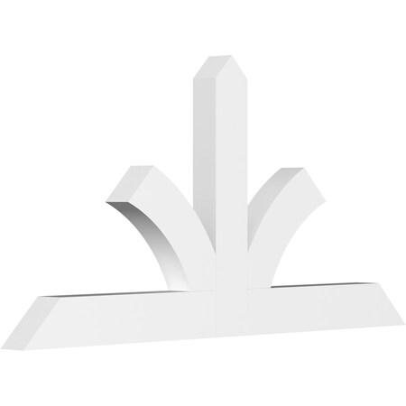 Ekena Millwork Richland Architectural Grade PVC Gable Bracket, 72"W x 36"H x 4"D x 6"F, 12/12 Pitch GBP072X36X0406RIC00